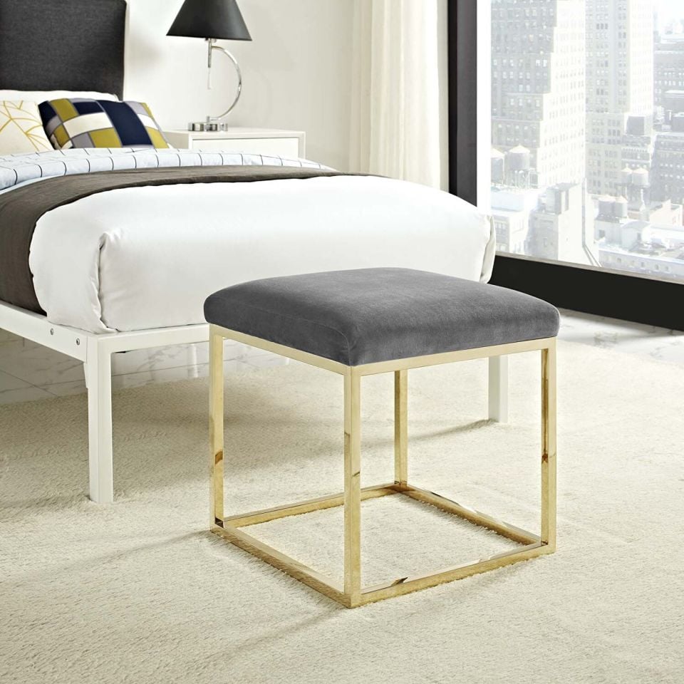 Chic Mini Metal Ayaklı Puf 40*40 cm